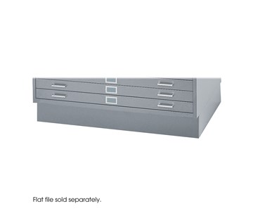 Safco Closed Base for 4996 and 4986 Flat File Cabinet; Black